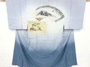 アンティーク　富士に宝船模様男物長襦袢